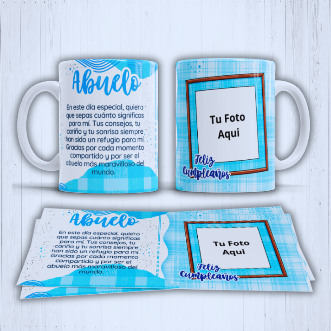 Taza feliz cumpleaños abuelo