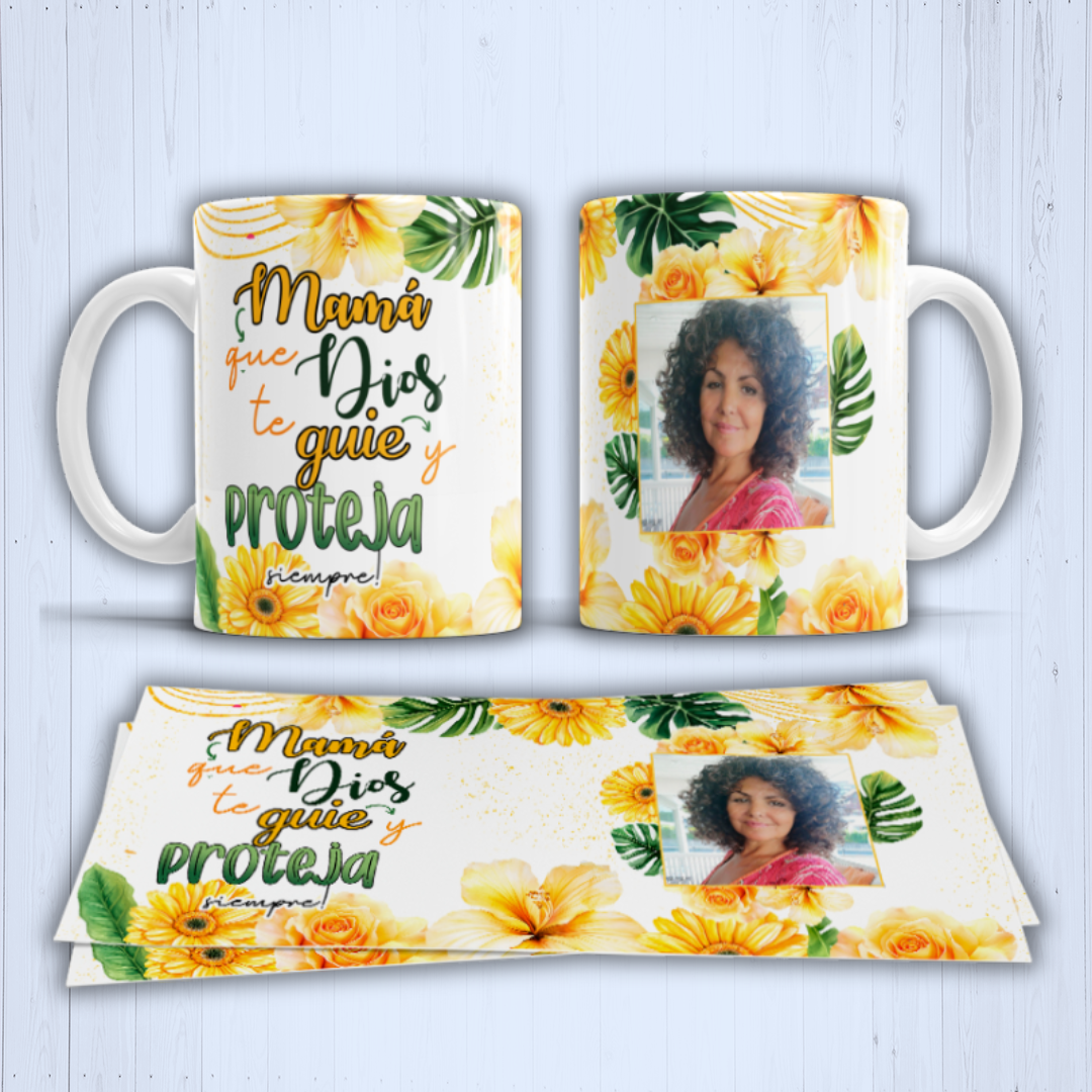 Taza mamá girasol