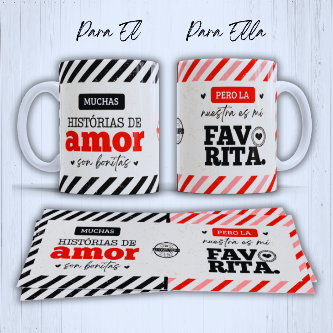 Duo de tazas para el y para ella