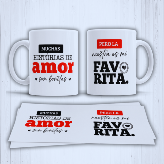 Taza historia de amor