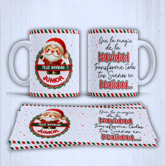 Taza Navideña "Mi Nombre con Santa"