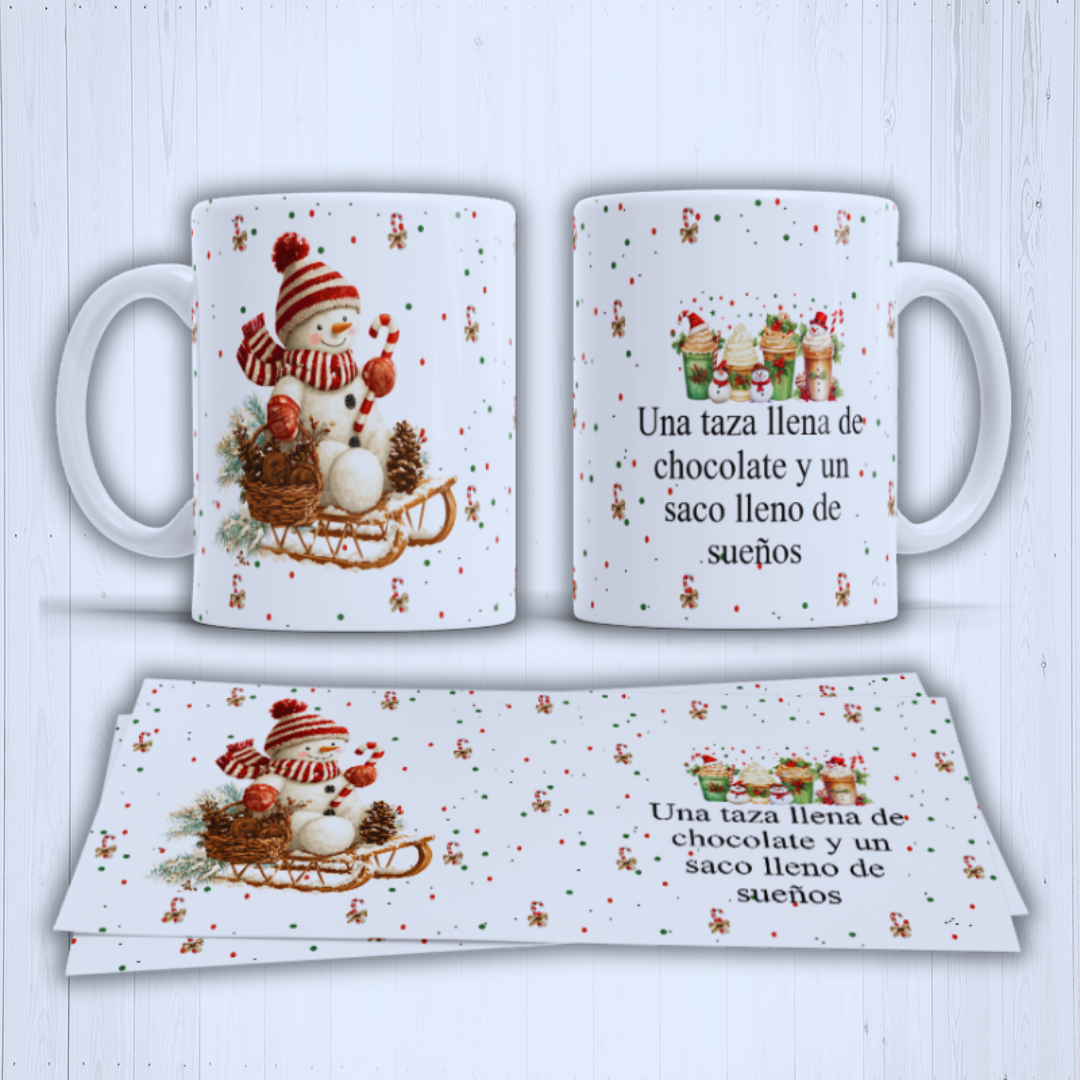 ☃️ TAZA "CHOCOLATE Y SUEÑOS"