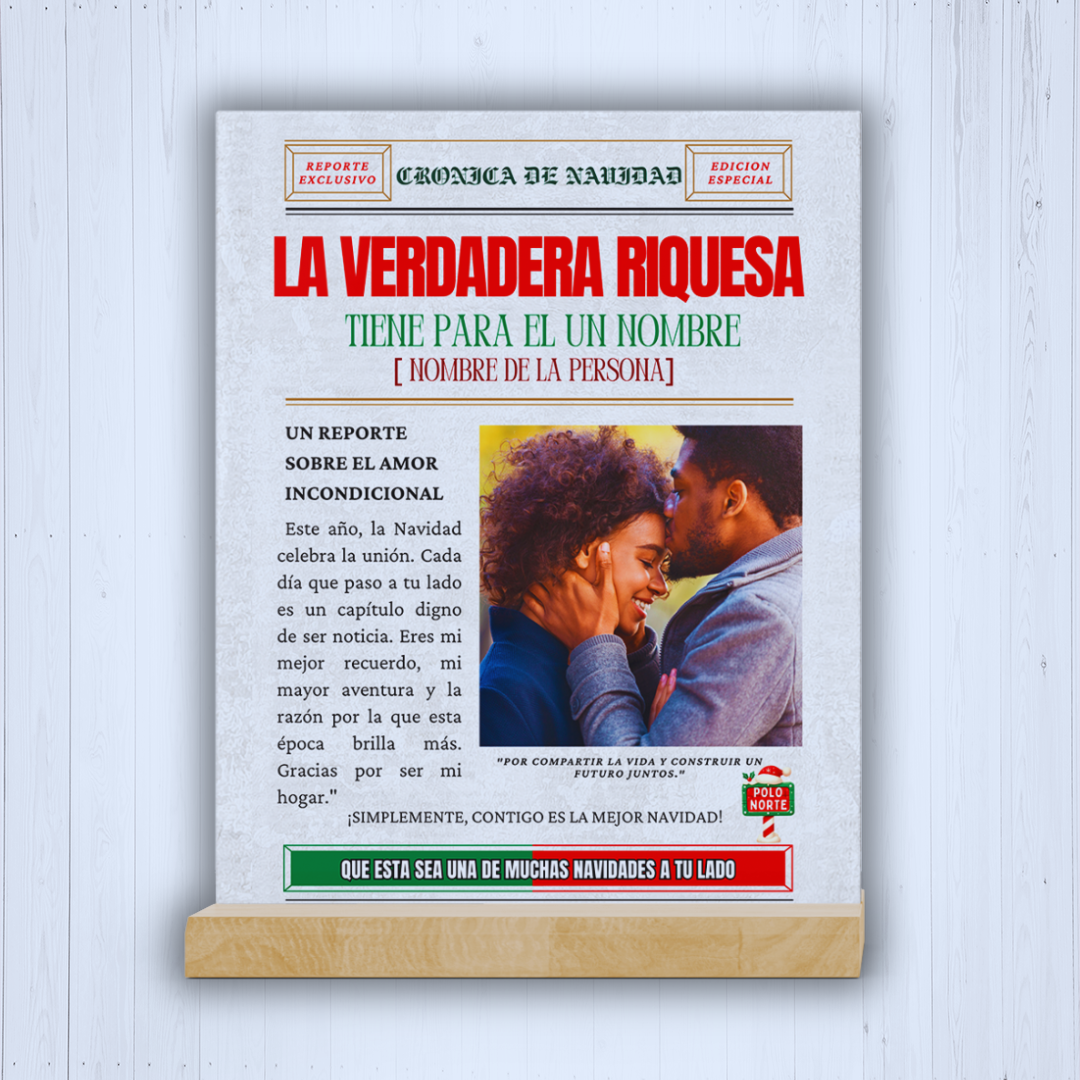 Placa "Crónica de Navidad".