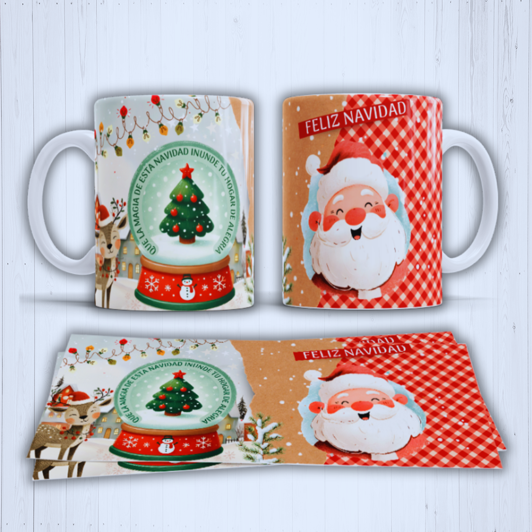 Taza Navideña "Magia en el Hogar"