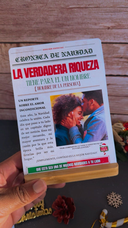 Placa "Crónica de Navidad".