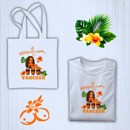 pack tote bag + camiseta tropicoqueta