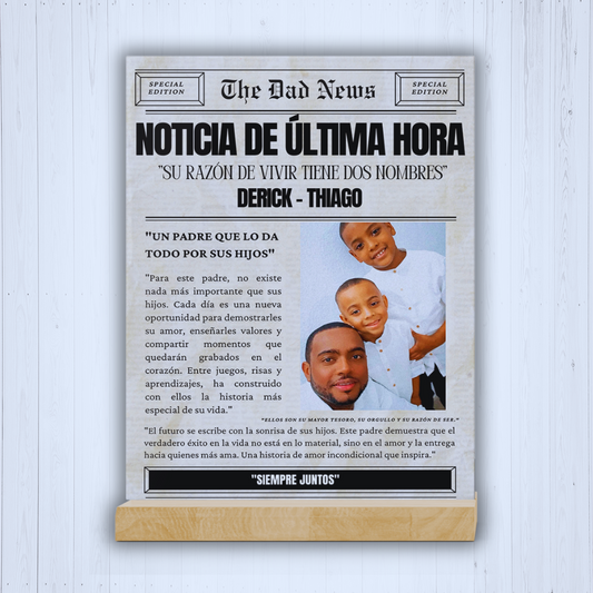 placa portada de periodico
